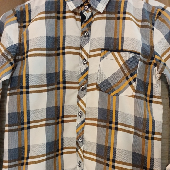 Boys Nomad Plaid Button-up Dress Shirt With Pocket Size 8 - Picture 2 of 5